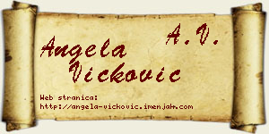 Angela Vicković vizit kartica